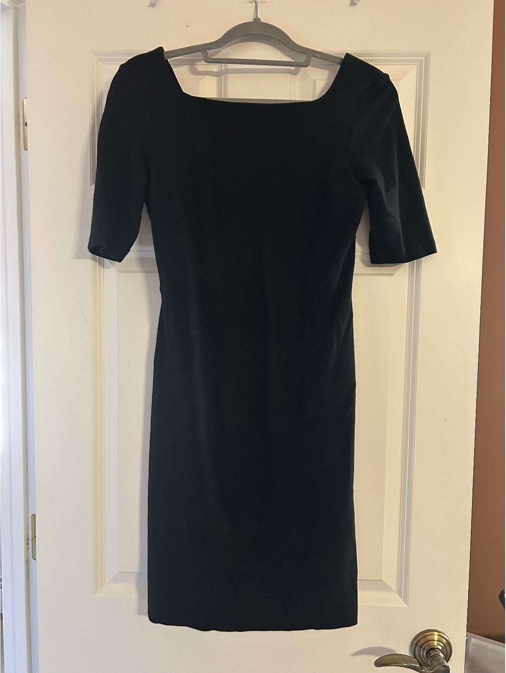 COS Square Neck Half Sleeve Jersey Dress